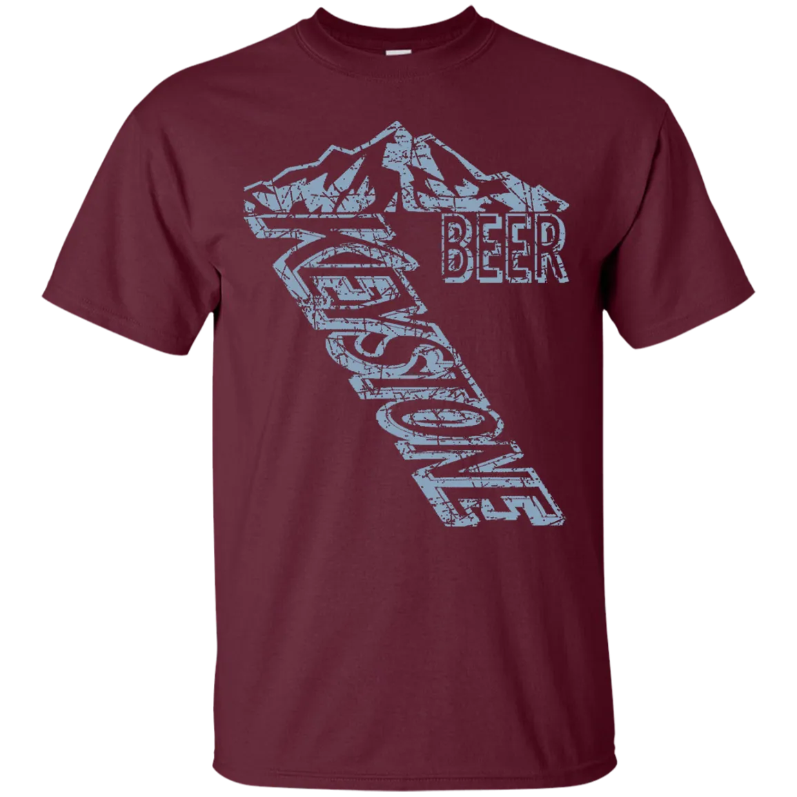 Keystone Light Beer T-Shirt Custom Designed Blue Worn Label Pattern