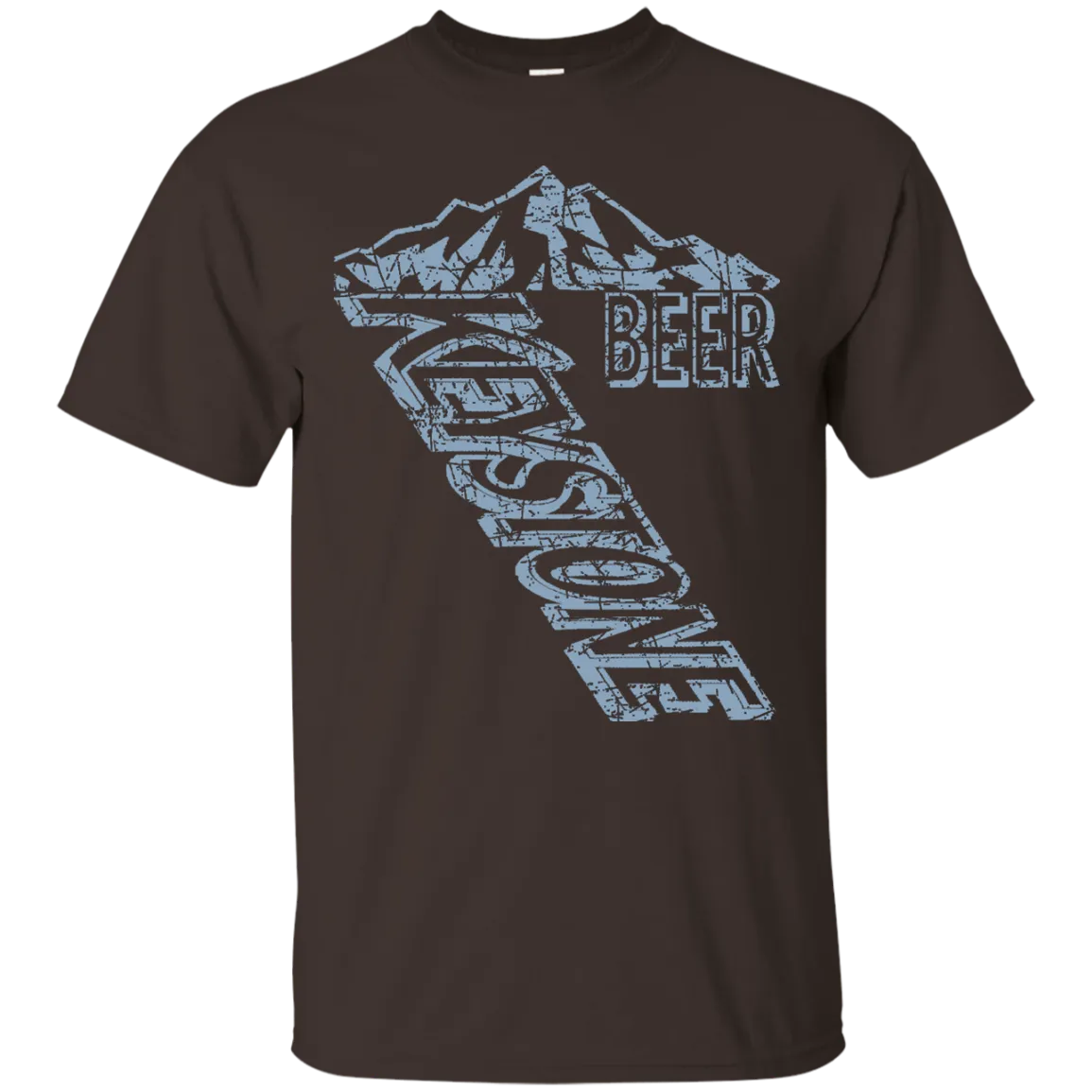Keystone Light Beer T-Shirt Custom Designed Blue Worn Label Pattern