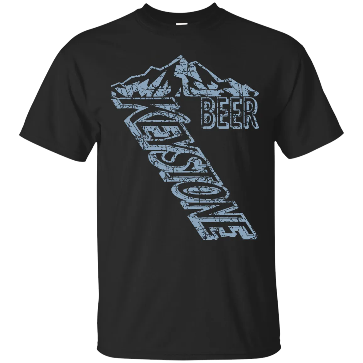 Keystone Light Beer T-Shirt Custom Designed Blue Worn Label Pattern