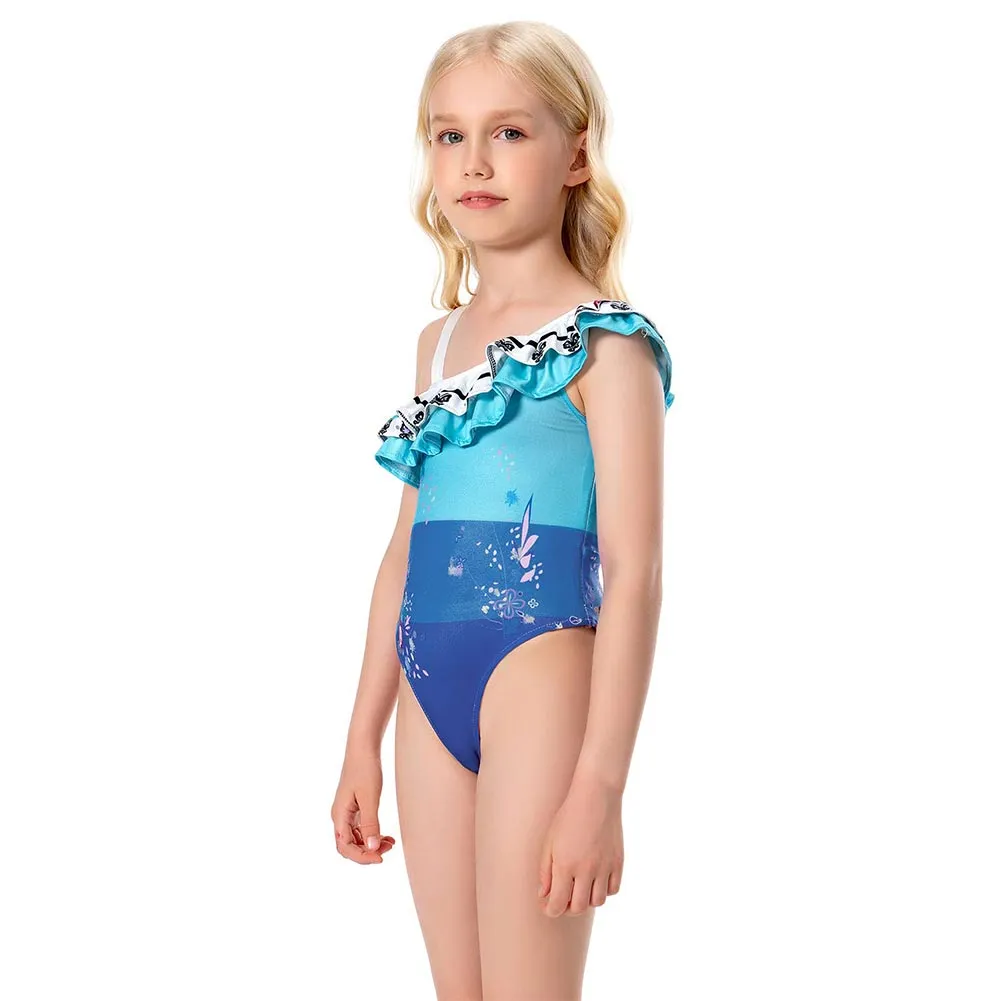 Kids Girls Encanto Mirabel Cosplay Costume Swimsuit Jumpsuit Bodysuit Outfits Halloween Carnival Suit-cossky®