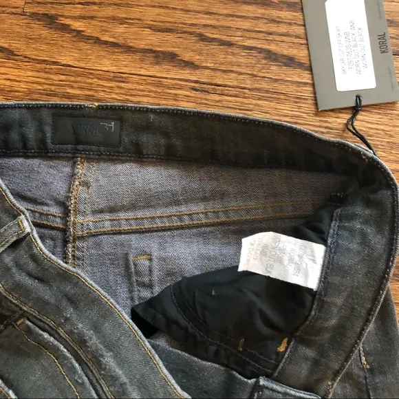 Koral Skylar Cut Off Skirt in Worn Out Black NWT