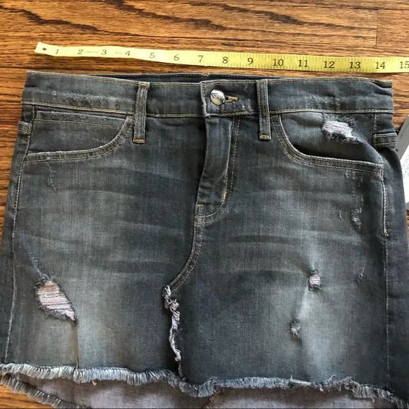 Koral Skylar Cut Off Skirt in Worn Out Black NWT