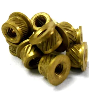 L11129 M3 3mm Threaded Washer Insert Screw Liner Shim Bronze x 10