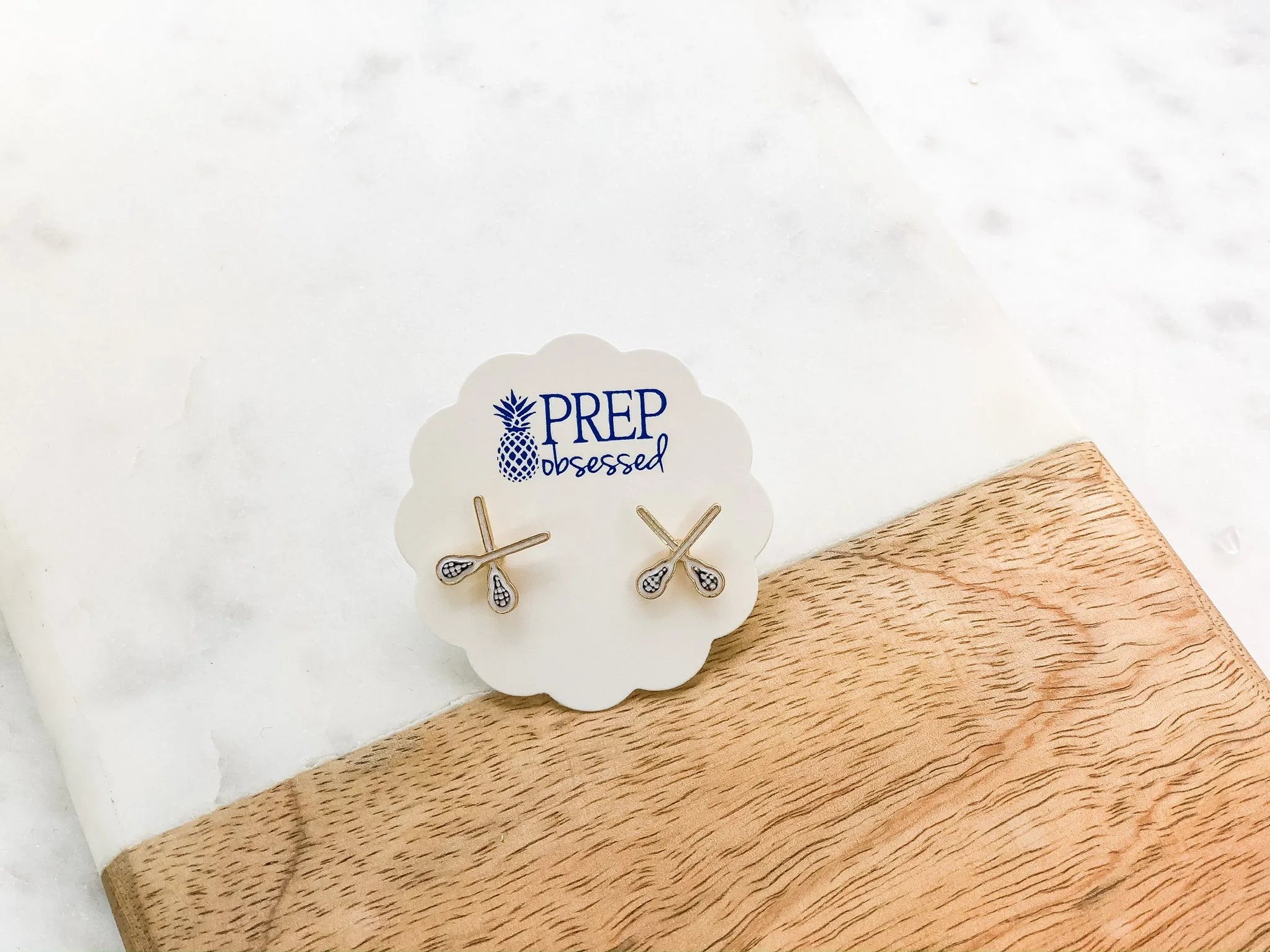 Lacrosse Signature Enamel Studs by Prep Obsessed