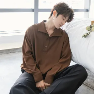 Lapel Long-Sleeve Casual Shirt
