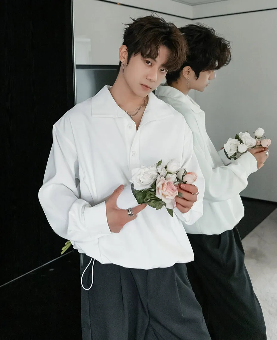 Lapel Long-Sleeve Casual Shirt