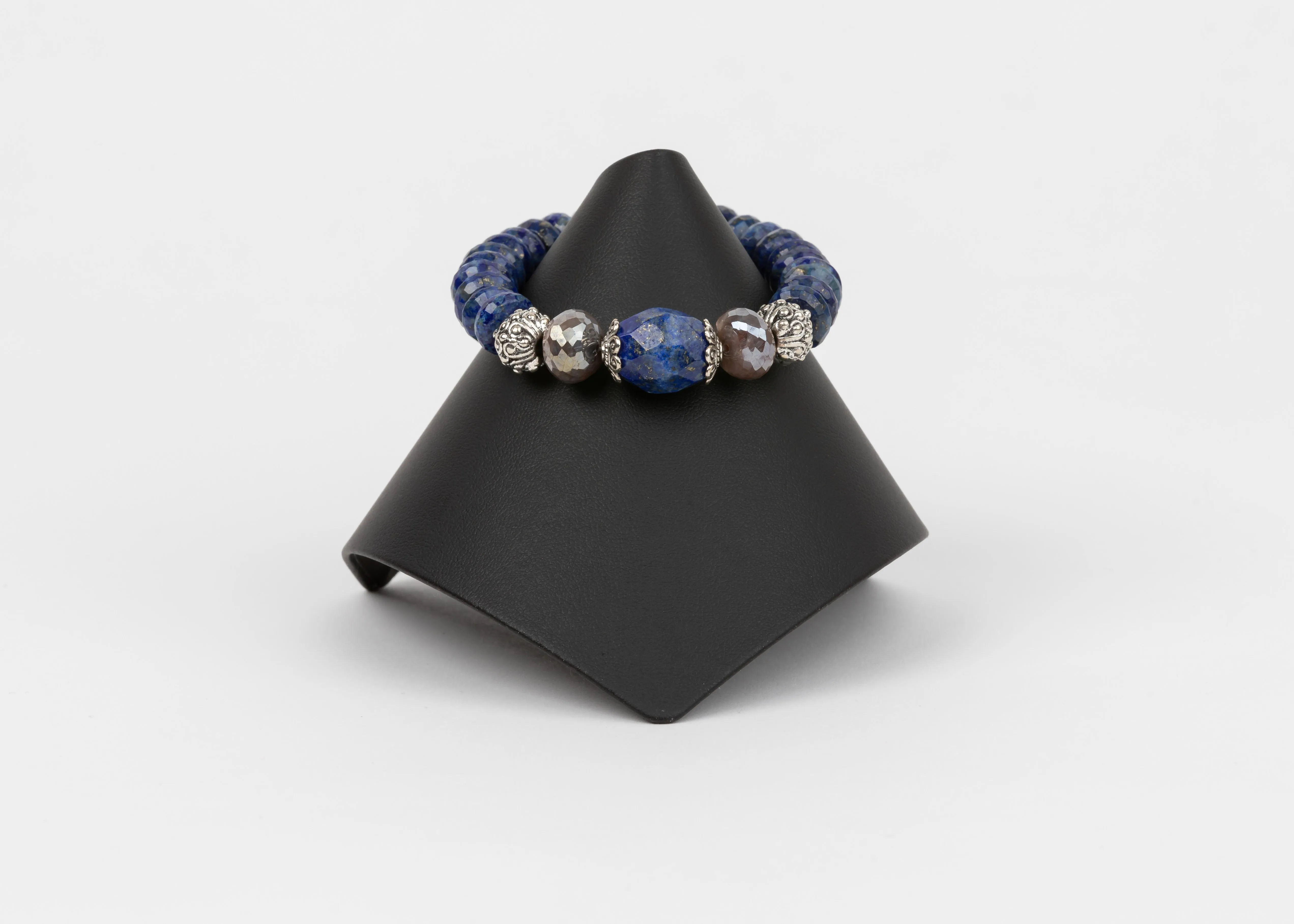 Lapis and Mystic Moonstone Bracelet