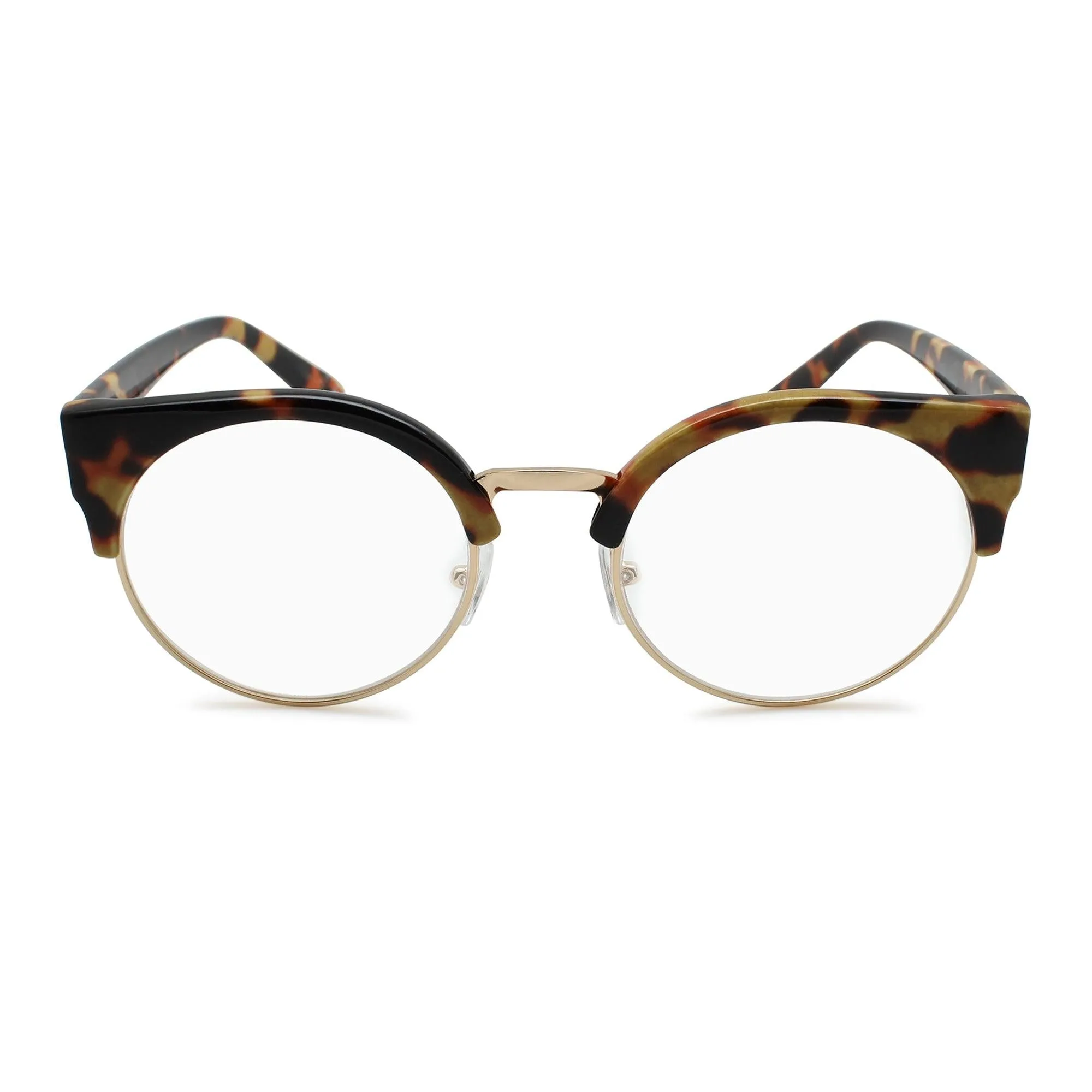 Large Size Reading Glasses for Women Round Cateyes | R-679