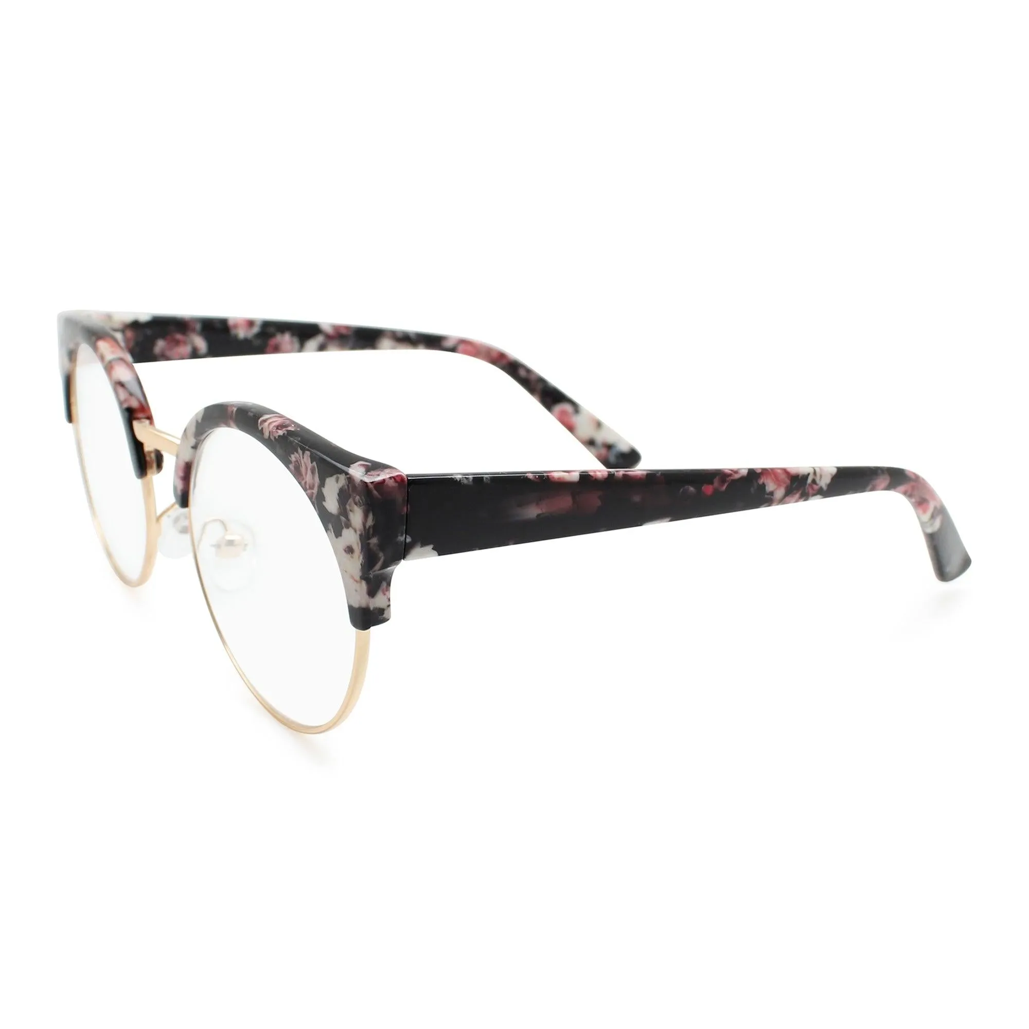 Large Size Reading Glasses for Women Round Cateyes | R-679