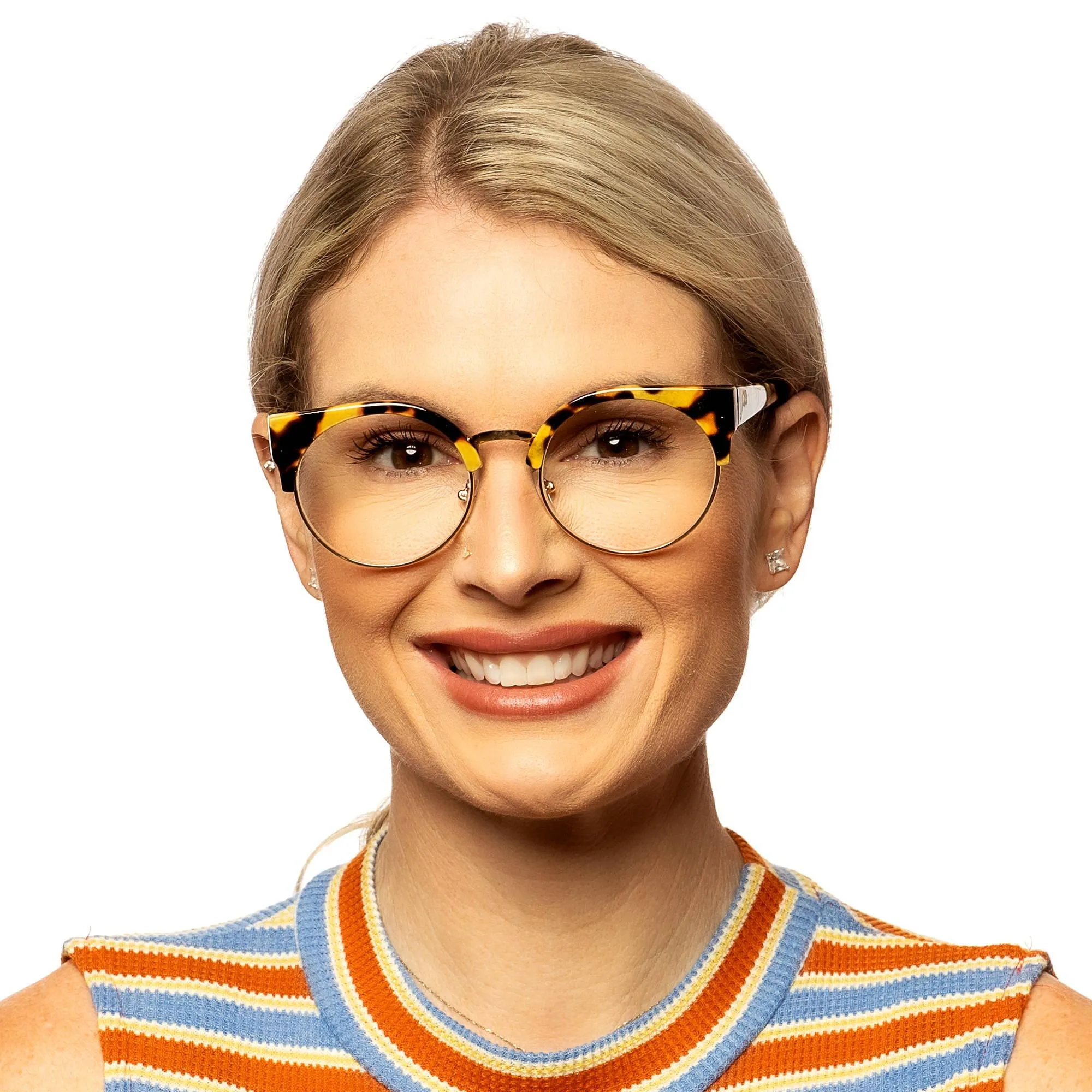 Large Size Reading Glasses for Women Round Cateyes | R-679