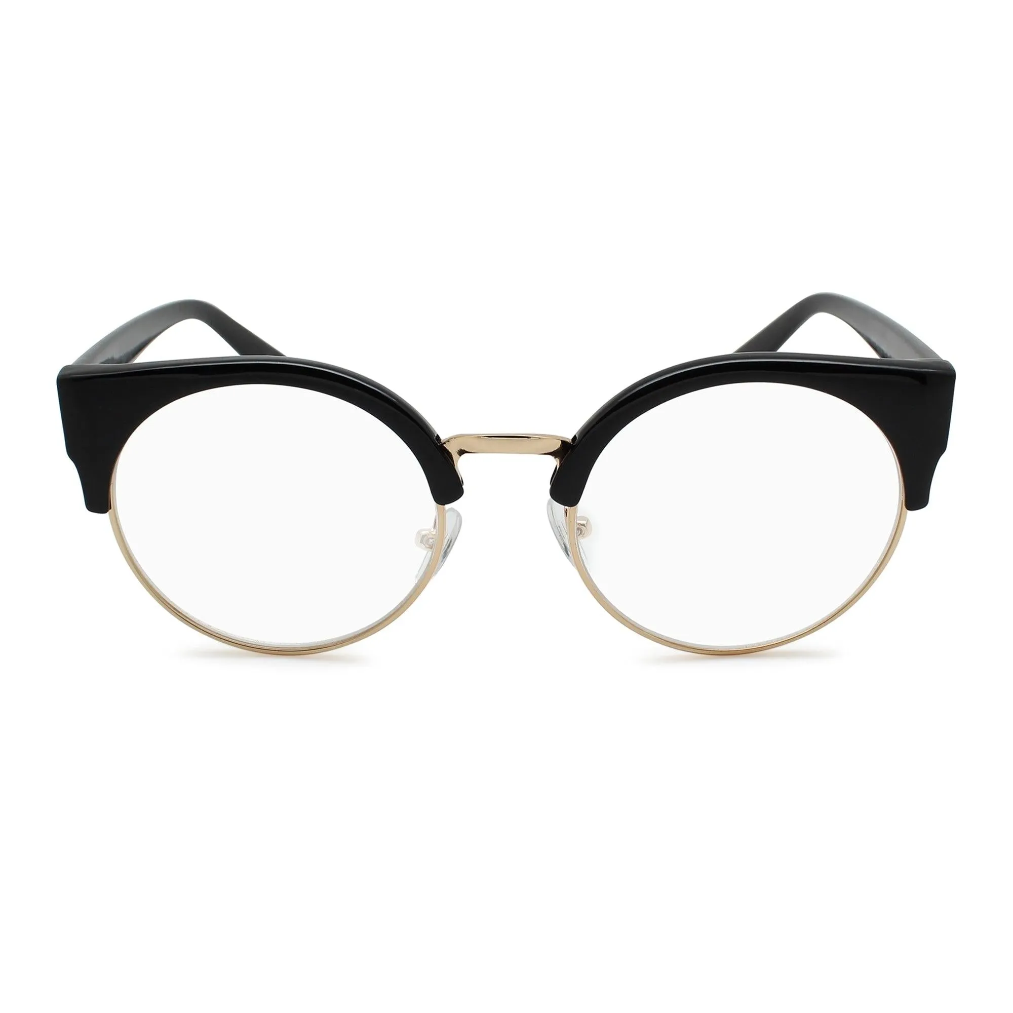 Large Size Reading Glasses for Women Round Cateyes | R-679
