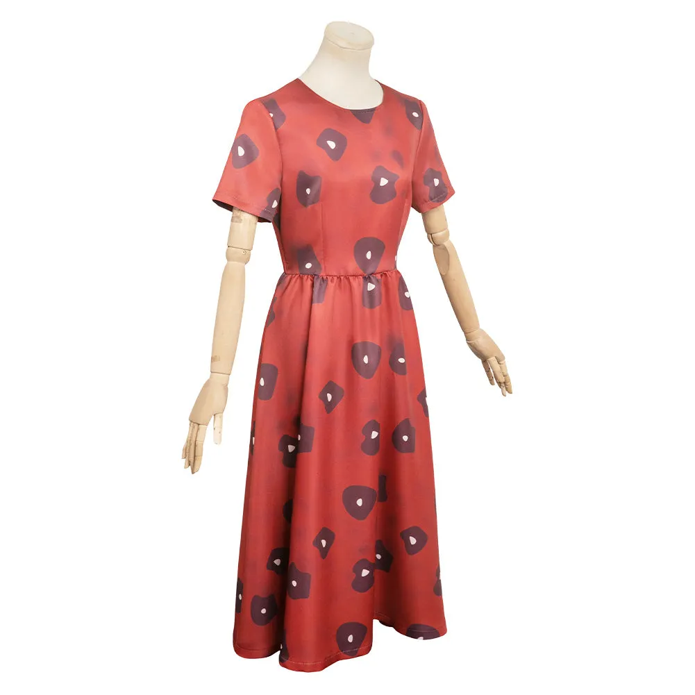 Lethal Company Red Ghost Girl Dress Cosplay Costume Outfits Halloween Carnival Suit