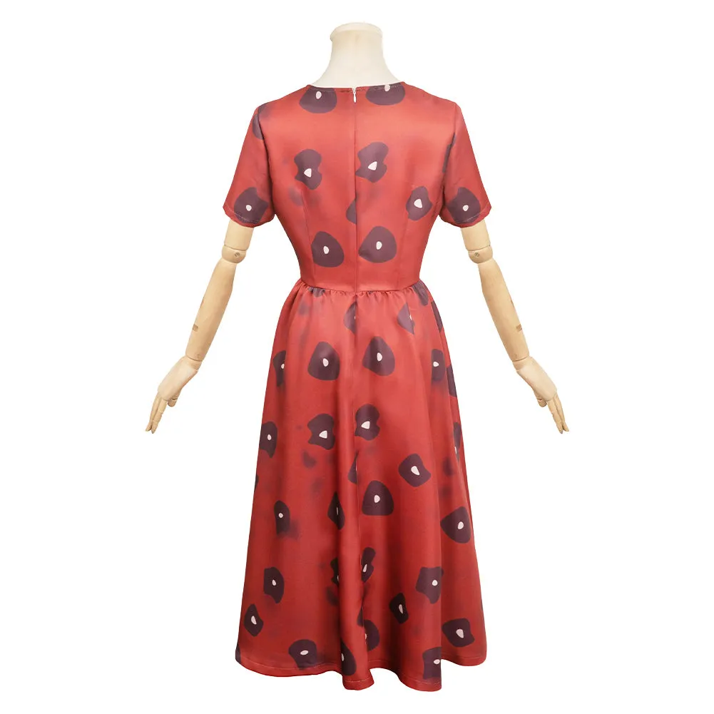 Lethal Company Red Ghost Girl Dress Cosplay Costume Outfits Halloween Carnival Suit