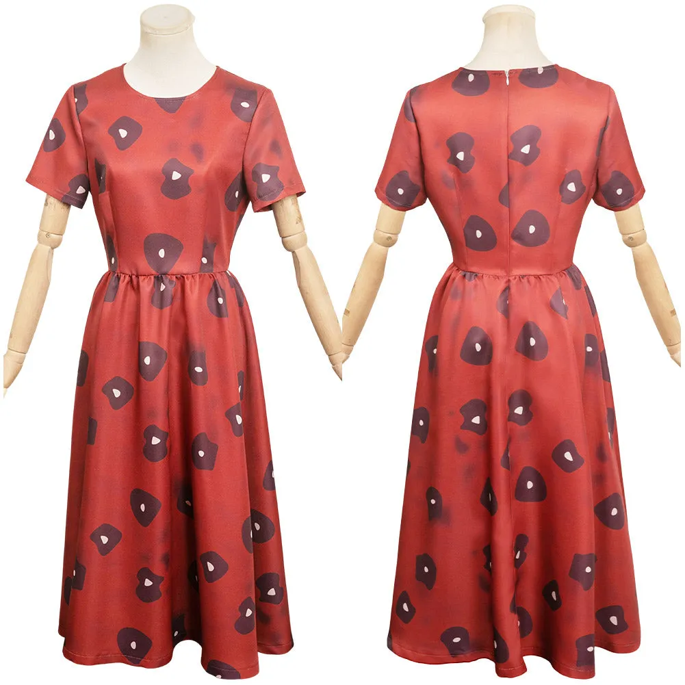 Lethal Company Red Ghost Girl Dress Cosplay Costume Outfits Halloween Carnival Suit