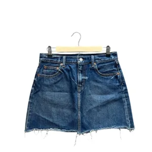Levi's Icon Denim Blue Skirt Women's 28 Cotton Boho Rodeo Summer Girlhoodcore