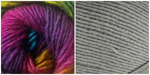 LIGHT GRAY   PRISM -  Embossed Phoenix Vortex Shawl KIT