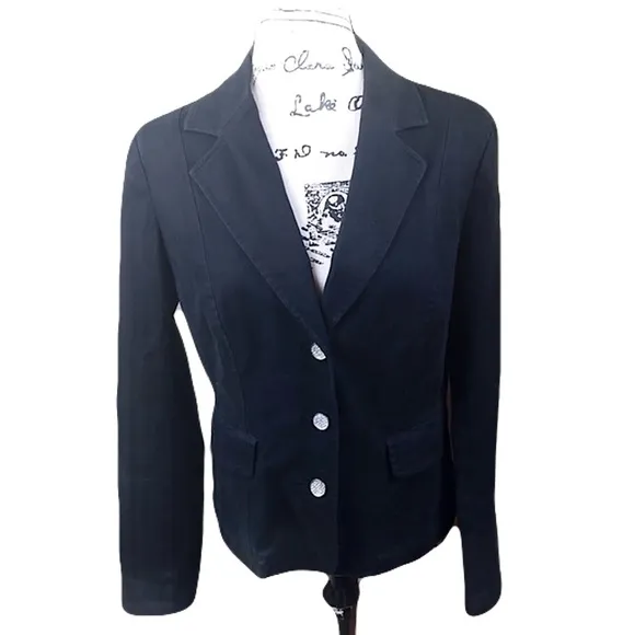 Lillie Rubin Black Stylish Buttons Jacket