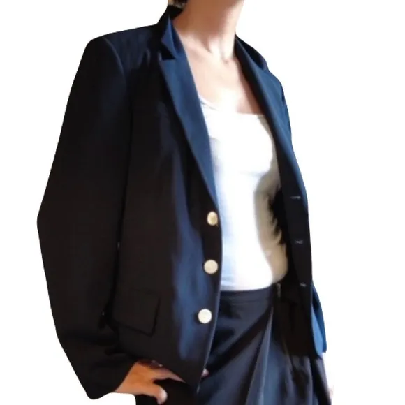 Lillie Rubin Black Stylish Buttons Jacket