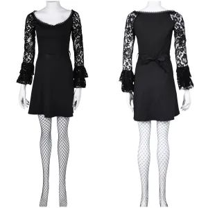 Lisa Frankenstein Lisa Black Lace Dress Cosplay Costume Outfits Halloween Carnival Suit