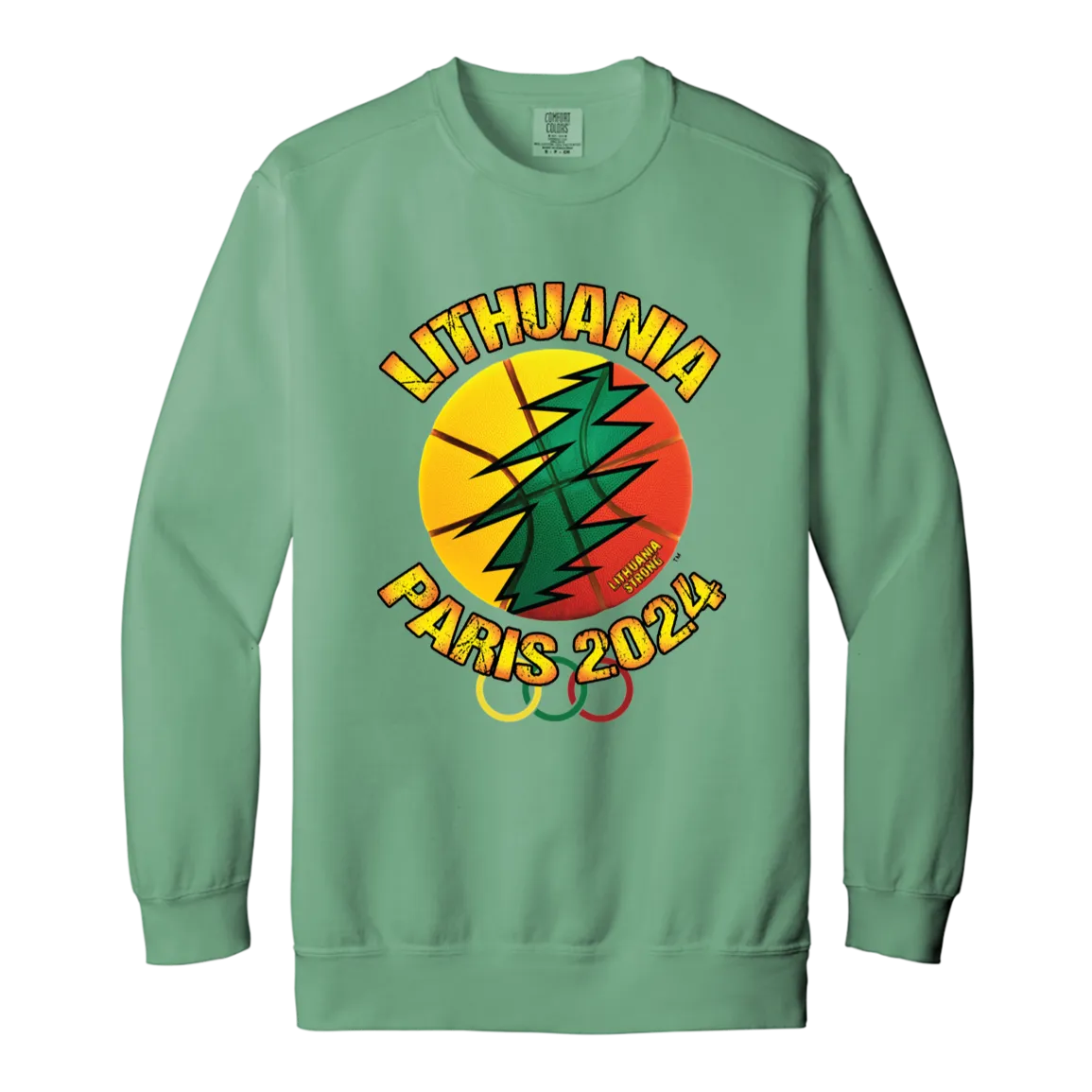 Lithuania Paris 2024 - Men/Women Unisex Soft-Washed Crewneck Sweatshirt