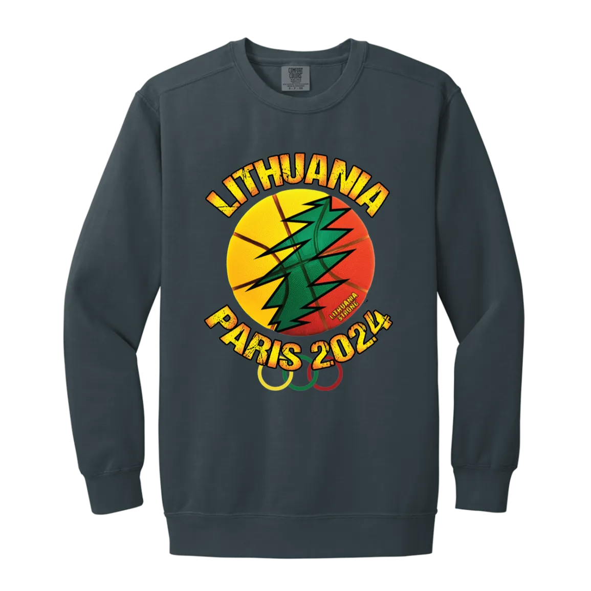 Lithuania Paris 2024 - Men/Women Unisex Soft-Washed Crewneck Sweatshirt