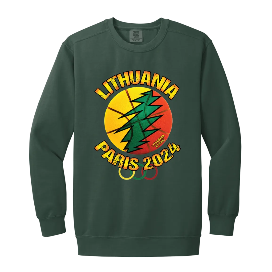 Lithuania Paris 2024 - Men/Women Unisex Soft-Washed Crewneck Sweatshirt