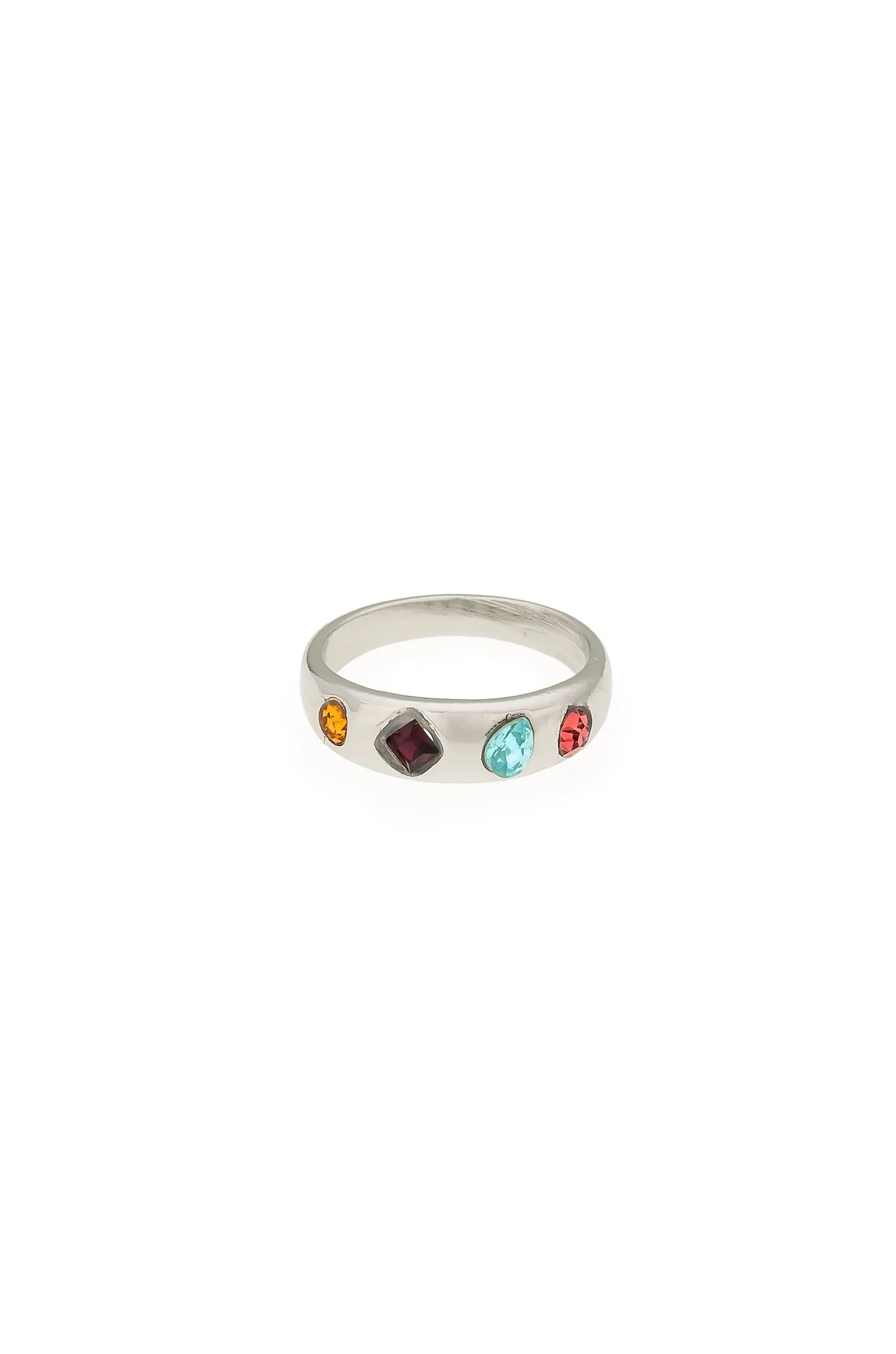 Lively Rainbow Crystal Ring