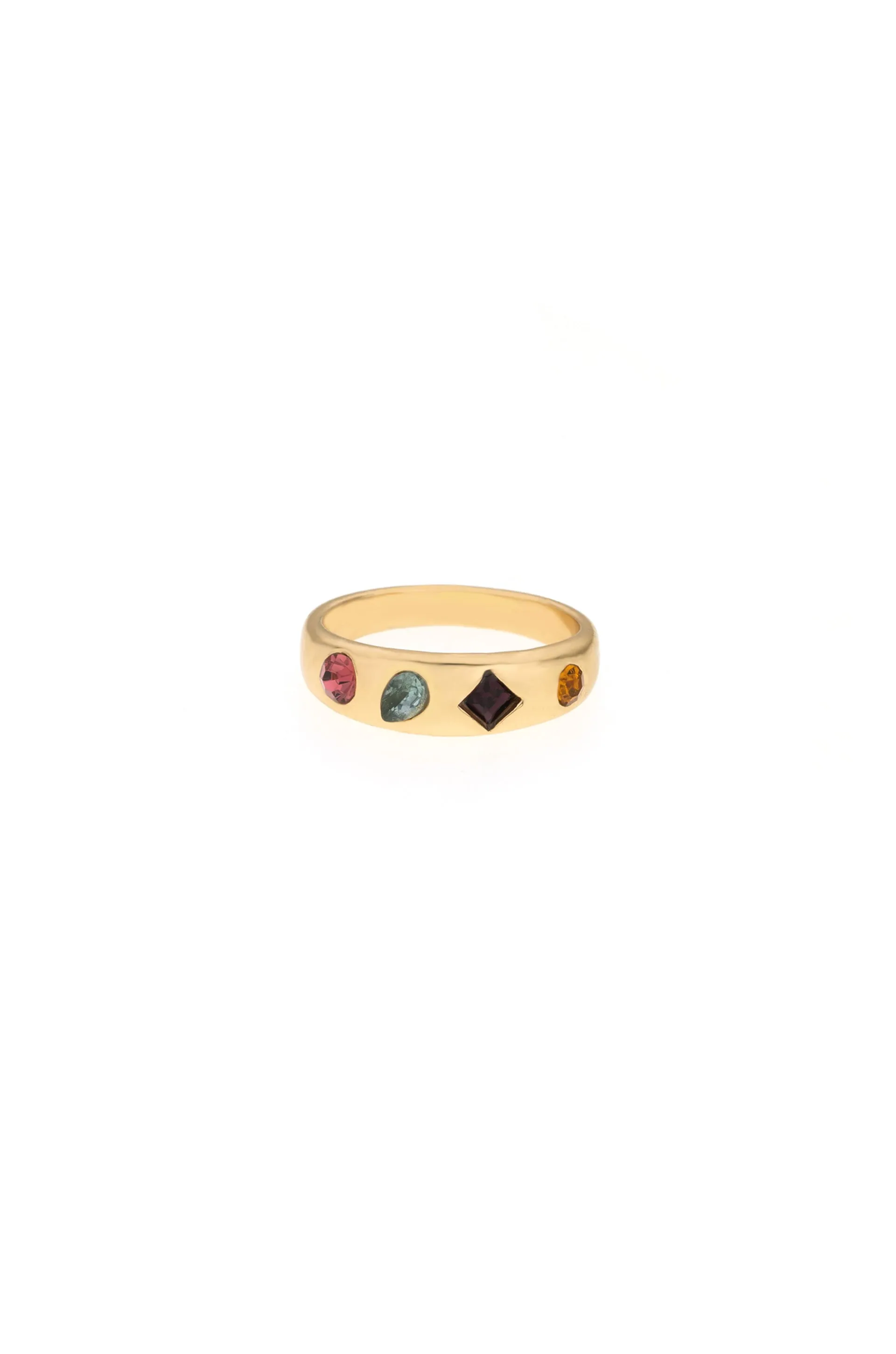 Lively Rainbow Crystal Ring