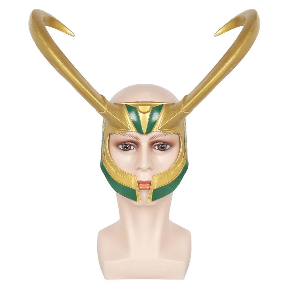 Loki Mask Cosplay Latex Longhorn Mask Halloween Masquerade Accessories Cosplay Props