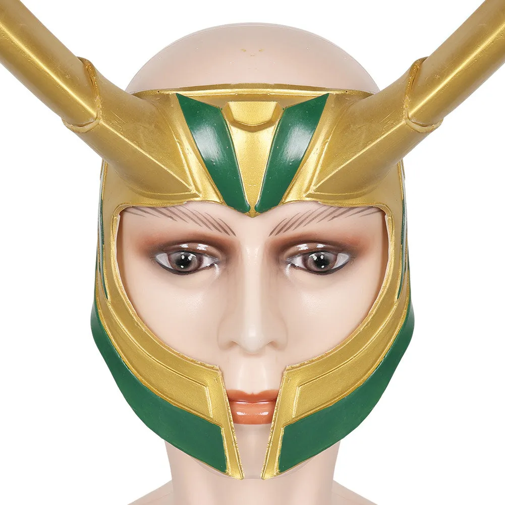 Loki Mask Cosplay Latex Longhorn Mask Halloween Masquerade Accessories Cosplay Props