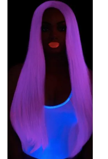 Long Straight Bang Wig - UV Lavender