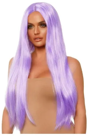 Long Straight Bang Wig - UV Lavender