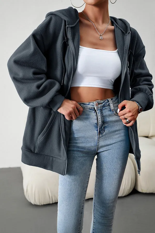Loose Casual Sweater Cardigan Hooded Jacket