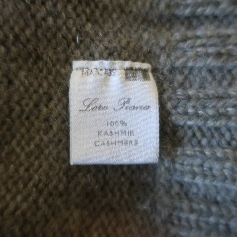Loro Piana Cashmere Turtleneck Sweater Sage Size 42