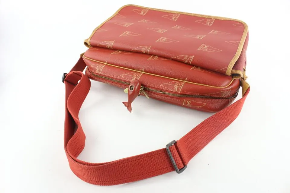 Louis Vuitton 1995 LV Cup Red Bosphore Calvi Messenger Crossbody Bag 234lvs56