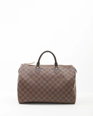 Louis Vuitton Damier Ebene Canvas Speedy 35 Bag
