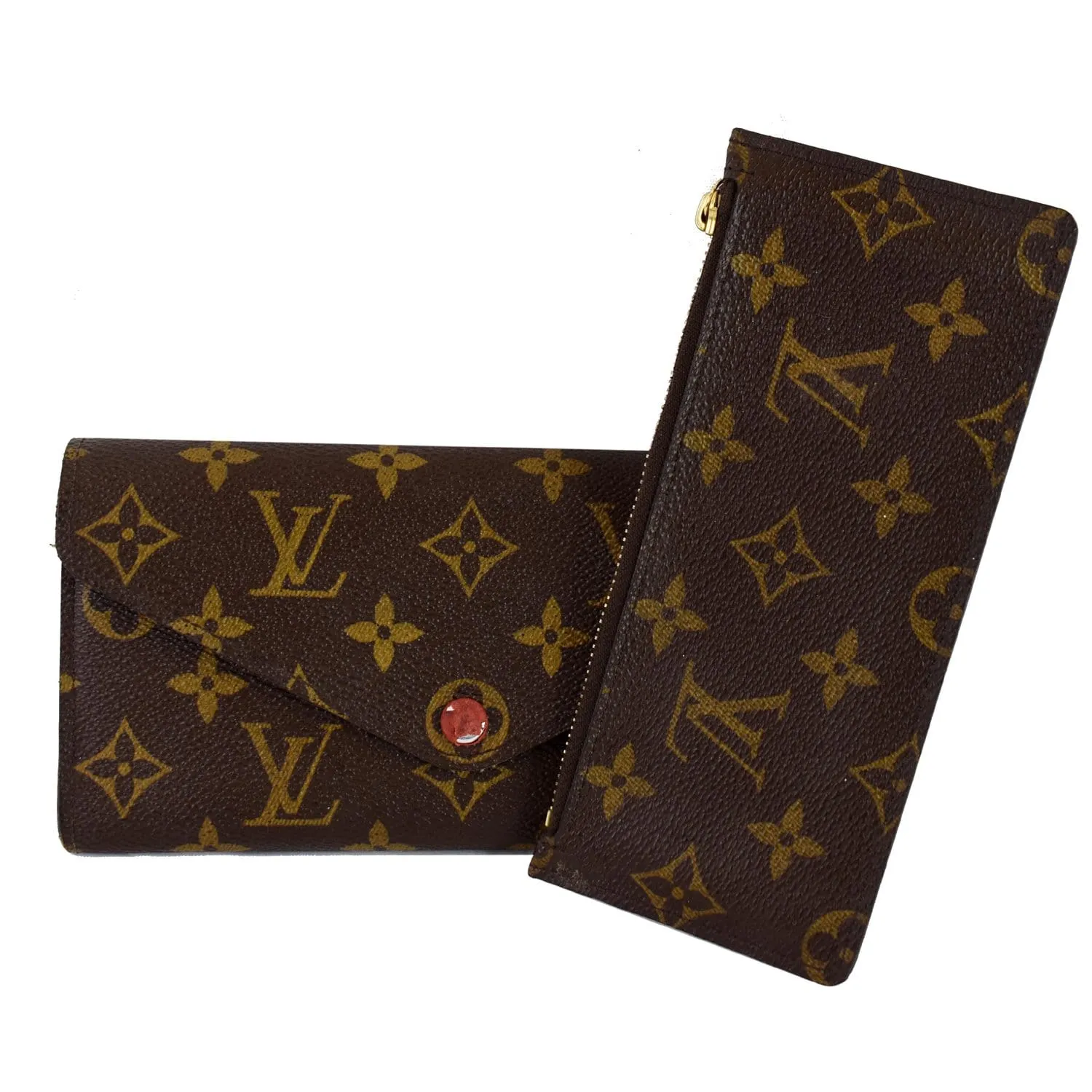 LOUIS VUITTON Josephine Monogram Canvas Wallet Brown