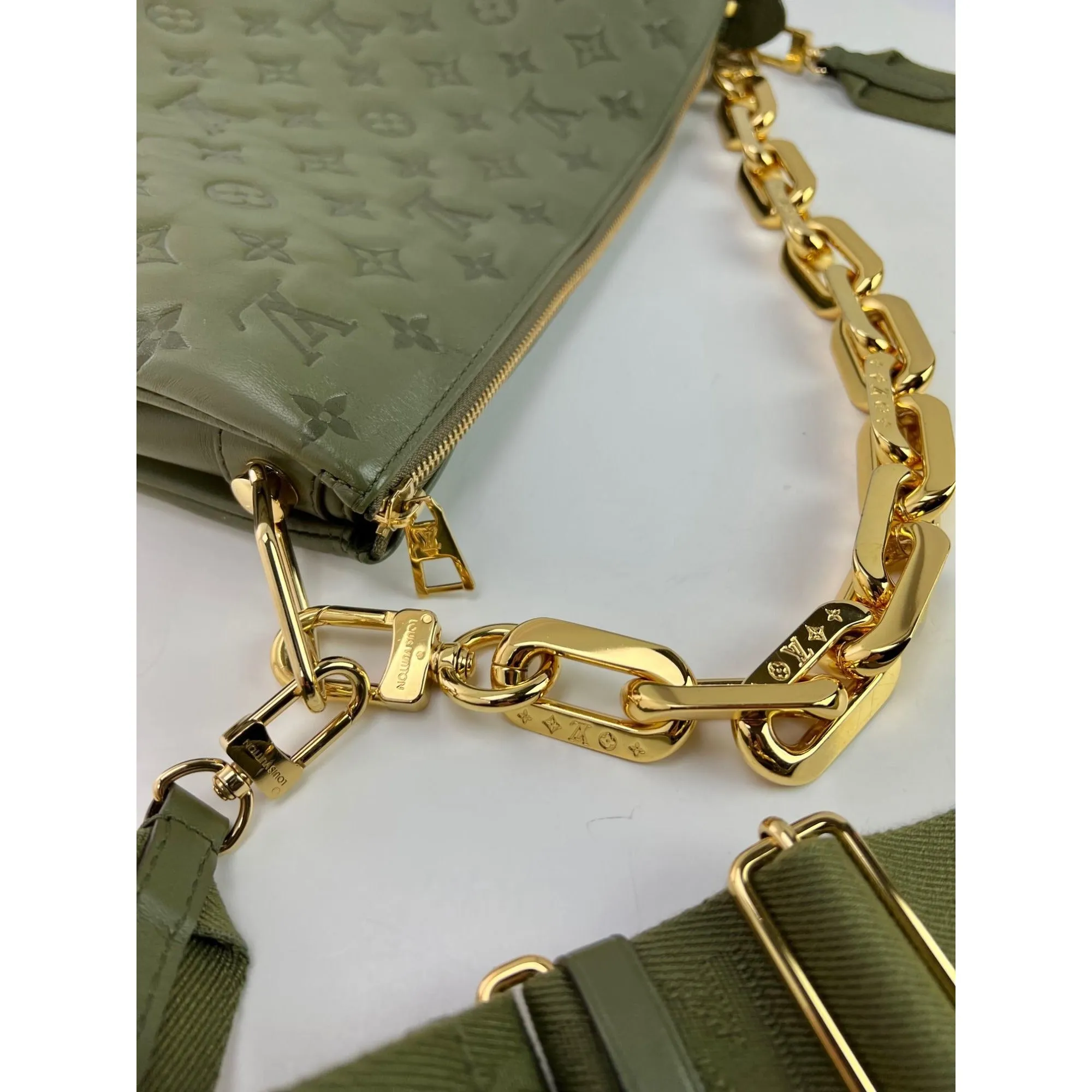 LOUIS VUITTON Coussin MM Khaki Shoulder Bag