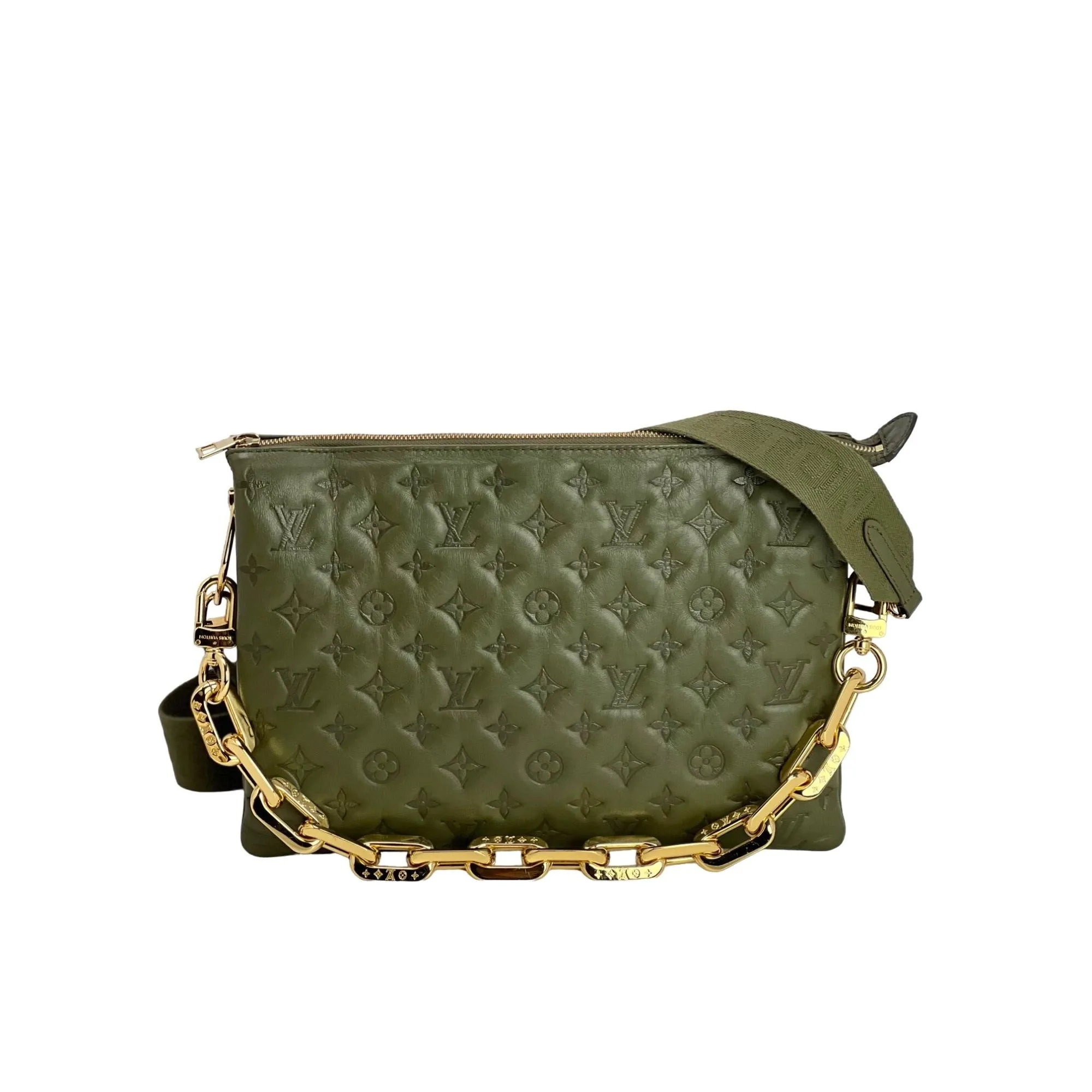 LOUIS VUITTON Coussin MM Khaki Shoulder Bag