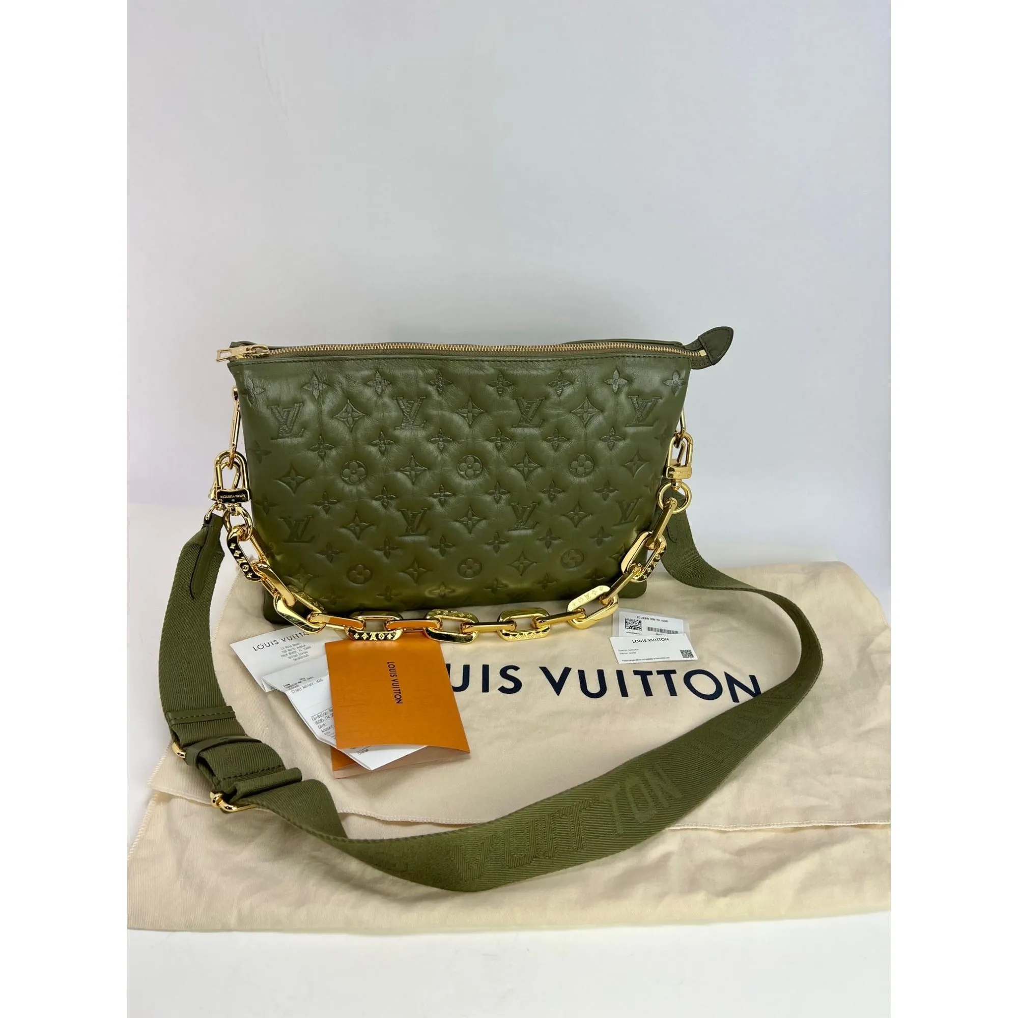 LOUIS VUITTON Coussin MM Khaki Shoulder Bag
