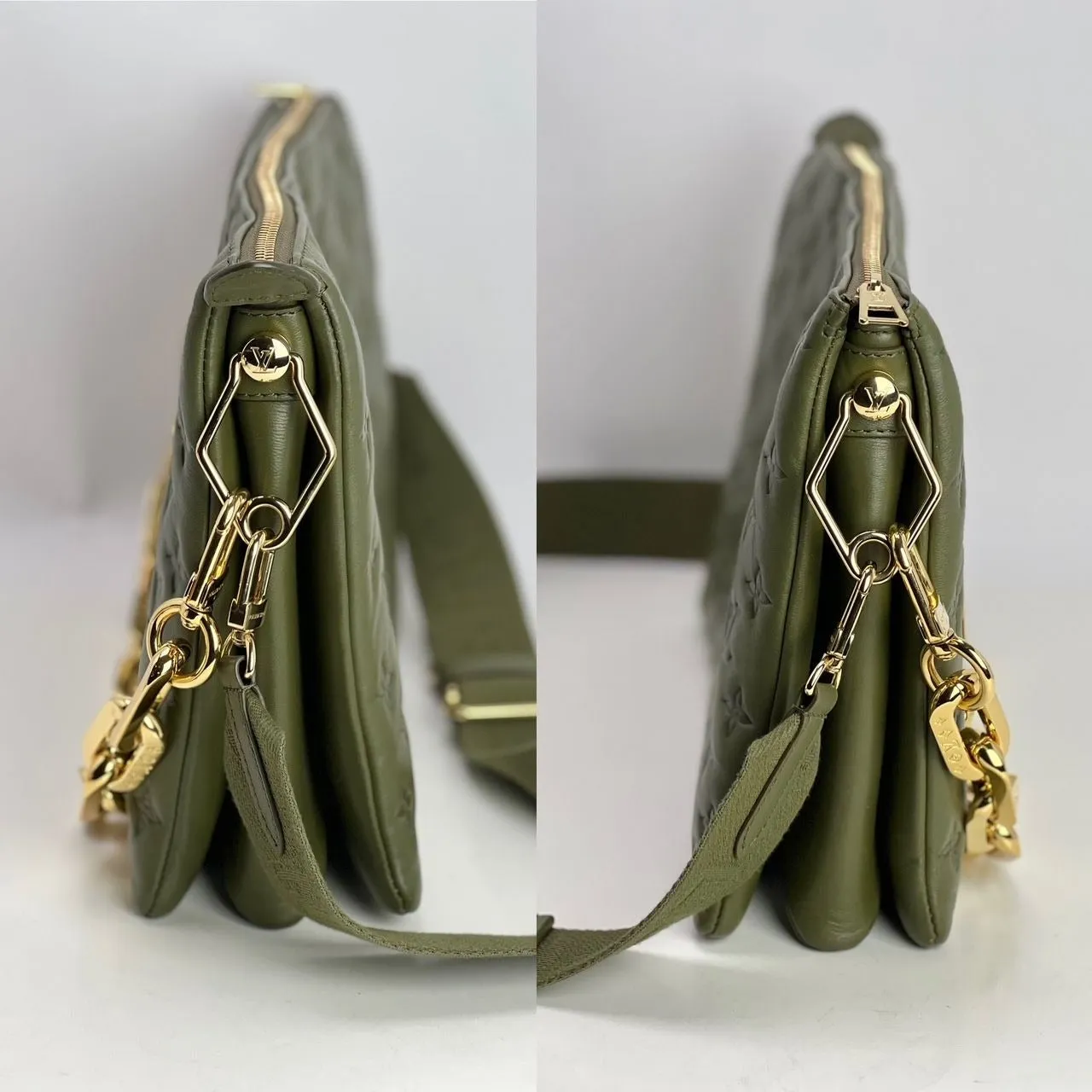LOUIS VUITTON Coussin MM Khaki Shoulder Bag