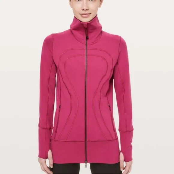 Lululemon In Stride Luon Jacket Women Size 6 Violet Red Deep Pink