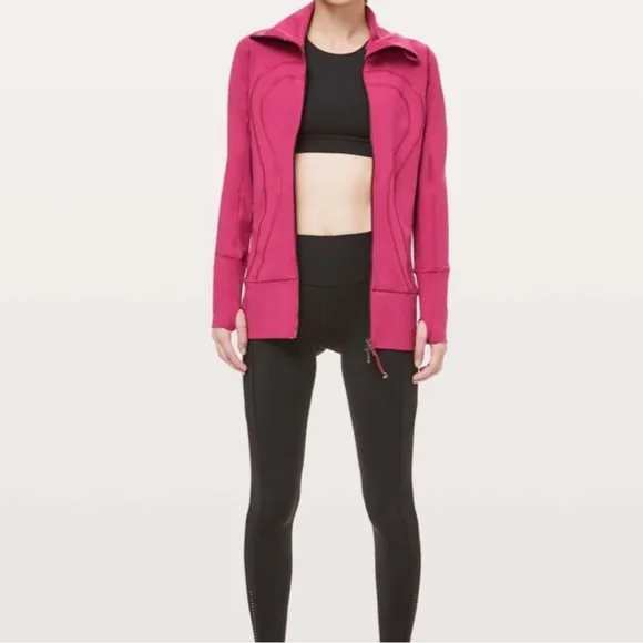 Lululemon In Stride Luon Jacket Women Size 6 Violet Red Deep Pink
