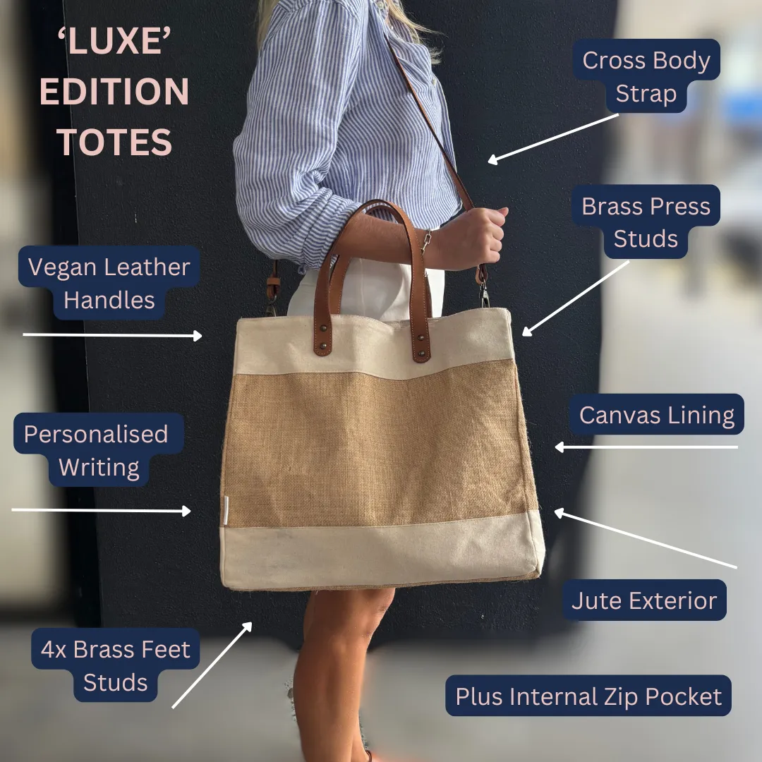 Luxe Jute Tote Bag