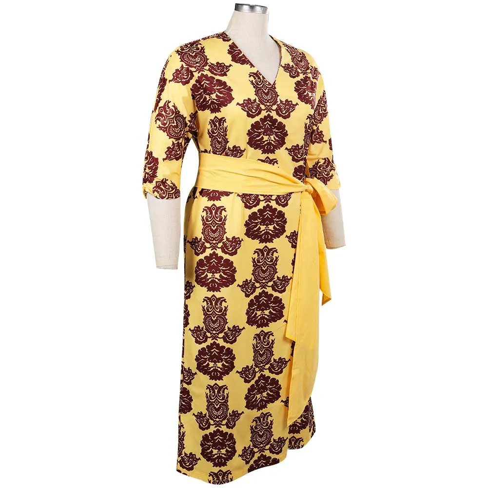 Ma Rainey’s Black Bottom Ma Rainey Printed Dress Cosplay Costume Halloween Carnival Suit