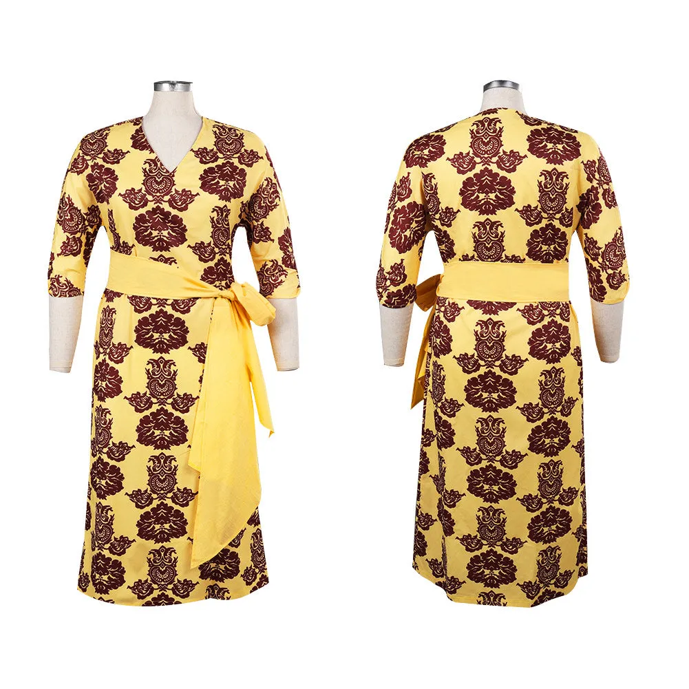 Ma Rainey’s Black Bottom Ma Rainey Printed Dress Cosplay Costume Halloween Carnival Suit
