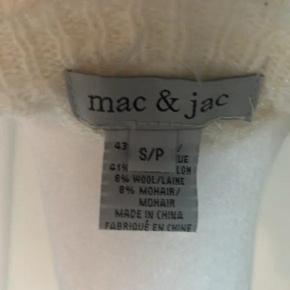 Mac &amp; Jac sequence cream sweater. Absolutely stunning and never worn