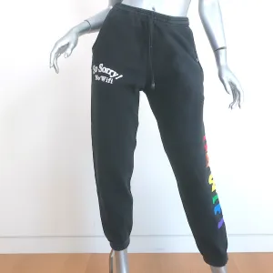 Madhappy So Sorry No Wifi Sweatpants Black Size Small
