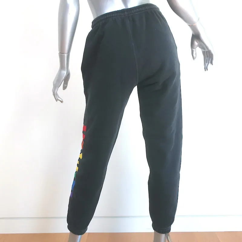 Madhappy So Sorry No Wifi Sweatpants Black Size Small