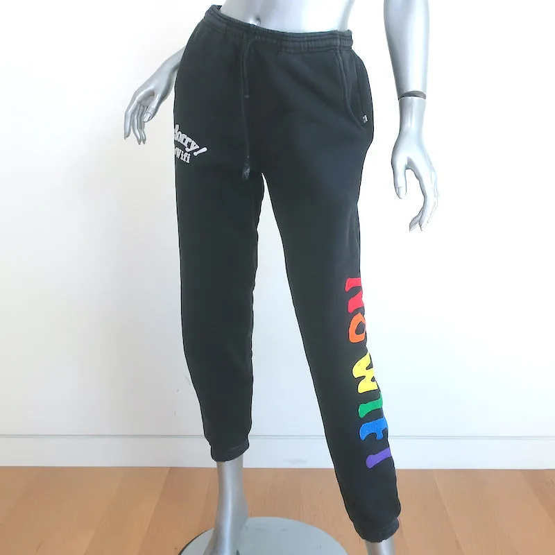 Madhappy So Sorry No Wifi Sweatpants Black Size Small